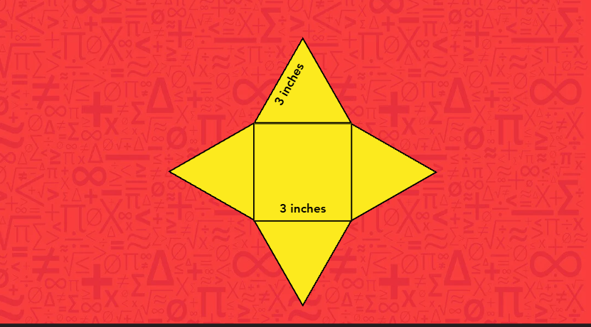 One triangle along each side of the square