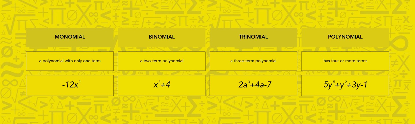 Components of a polynomial examples