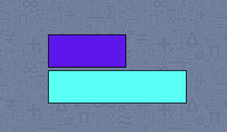 Comparison bar model showing two bars of different lengths to visually represent the difference between two quantities