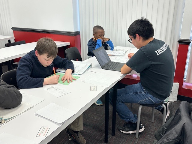 Students in a Mathnasium Learning Center.
