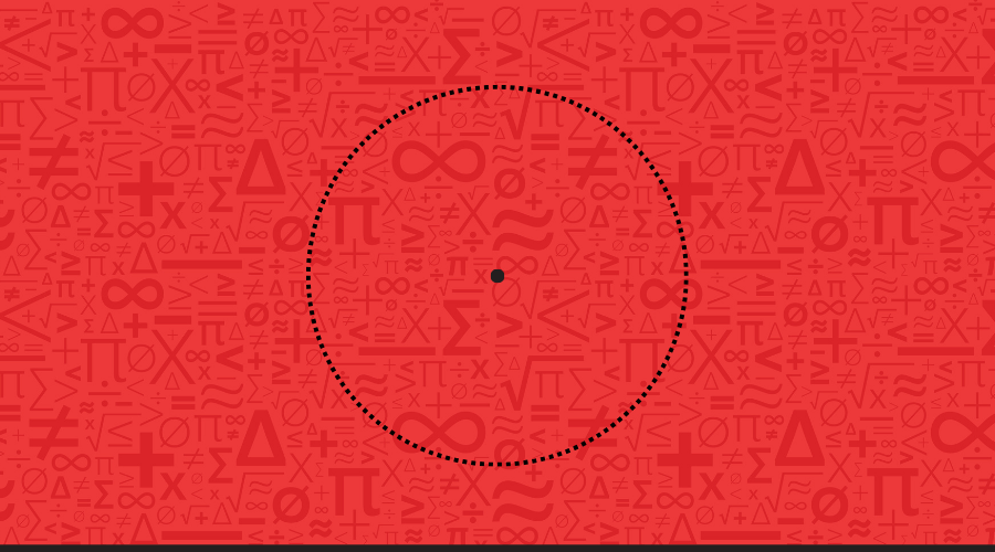 A circle with a point in the center