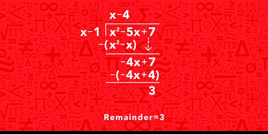 Long division of polynomials solved example 2