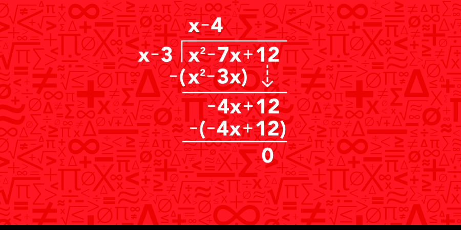 Long division of polynomials example