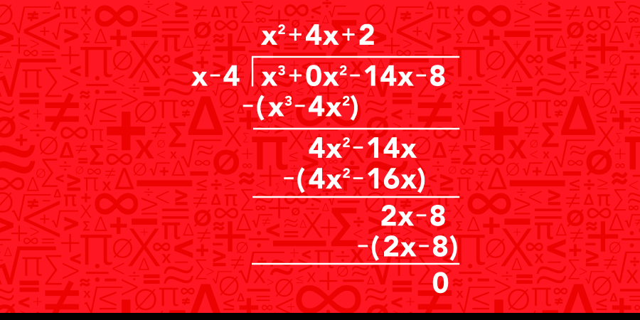 Long division of polynomials by missing terms pt.12