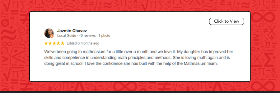 A positive review aboutt Mathnasium of Cherry Hills.
