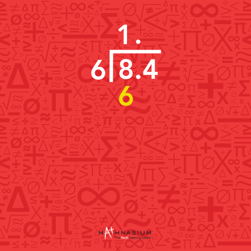 Decimal Long Division With a Whole Number,Step 3.