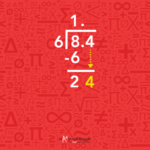 Decimal Long Division With a Whole Number, Step 6.