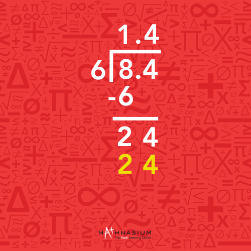 Decimal Long Division With a Whole Number, Step 8.