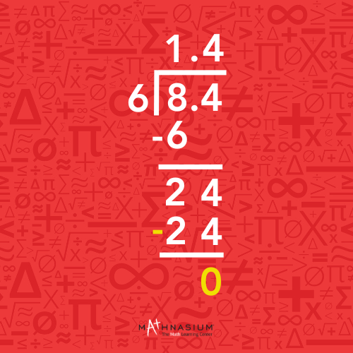 Decimal Long Division With a Whole Number, Step 9.