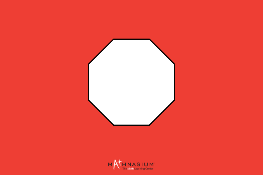 A visual showing an octagon without any marked vertices