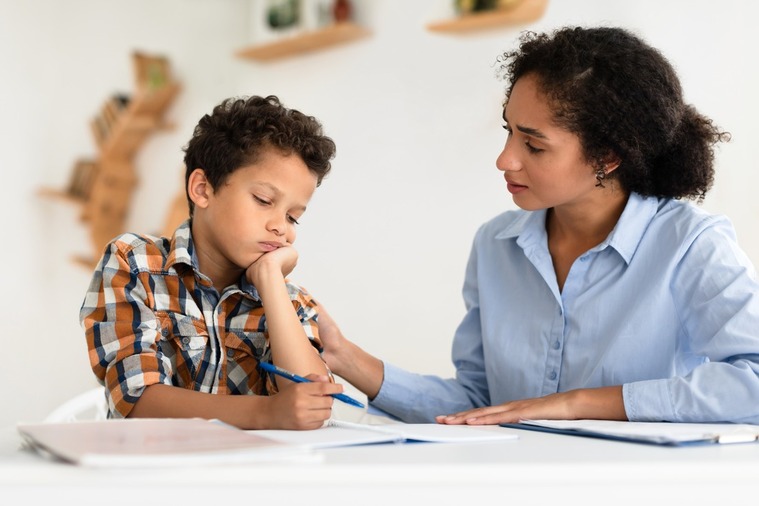 Student receiving personalized, one-on-one support from an online math tutor