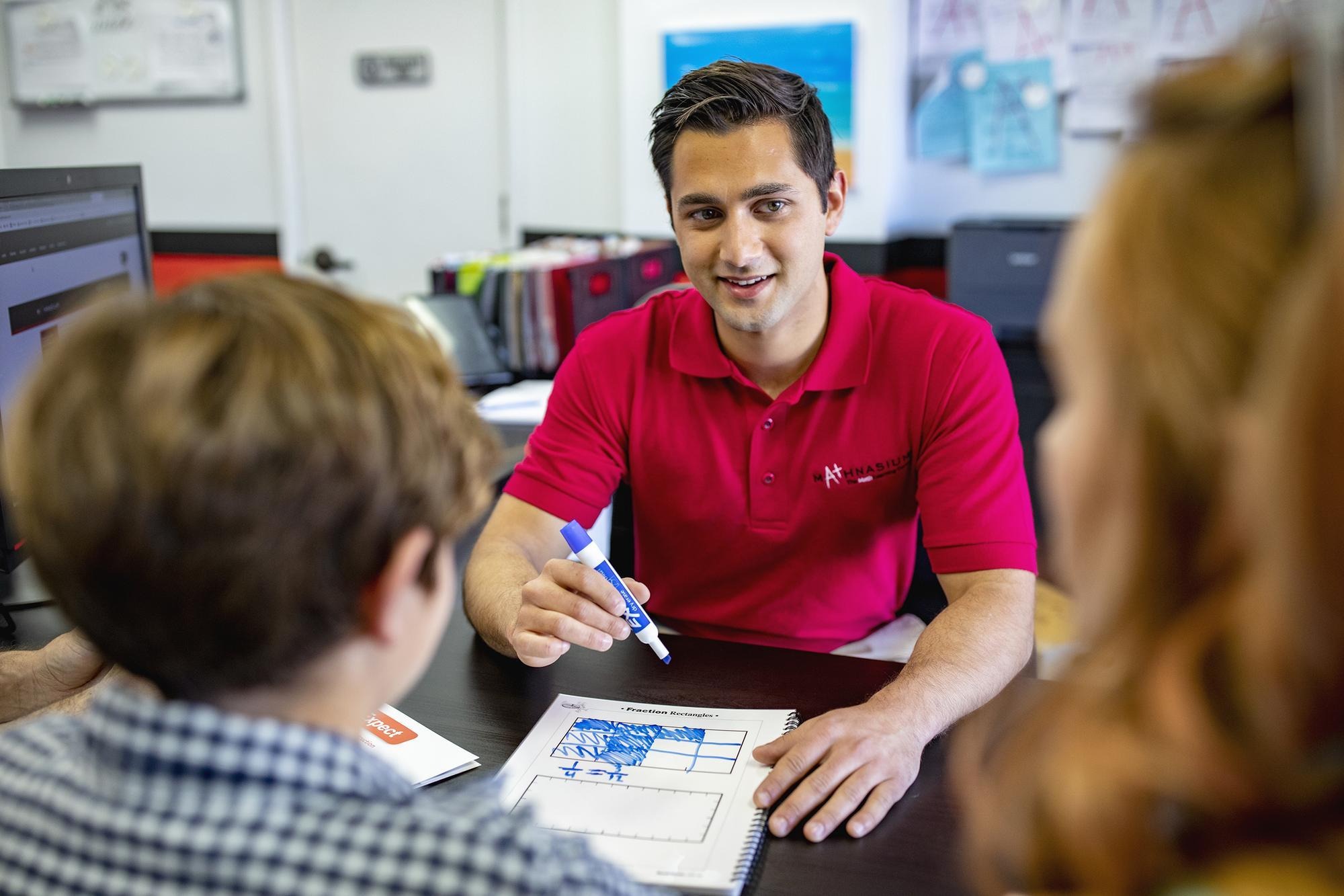 Mathnasium's specially trained tutors deliver face-to-face instruction.