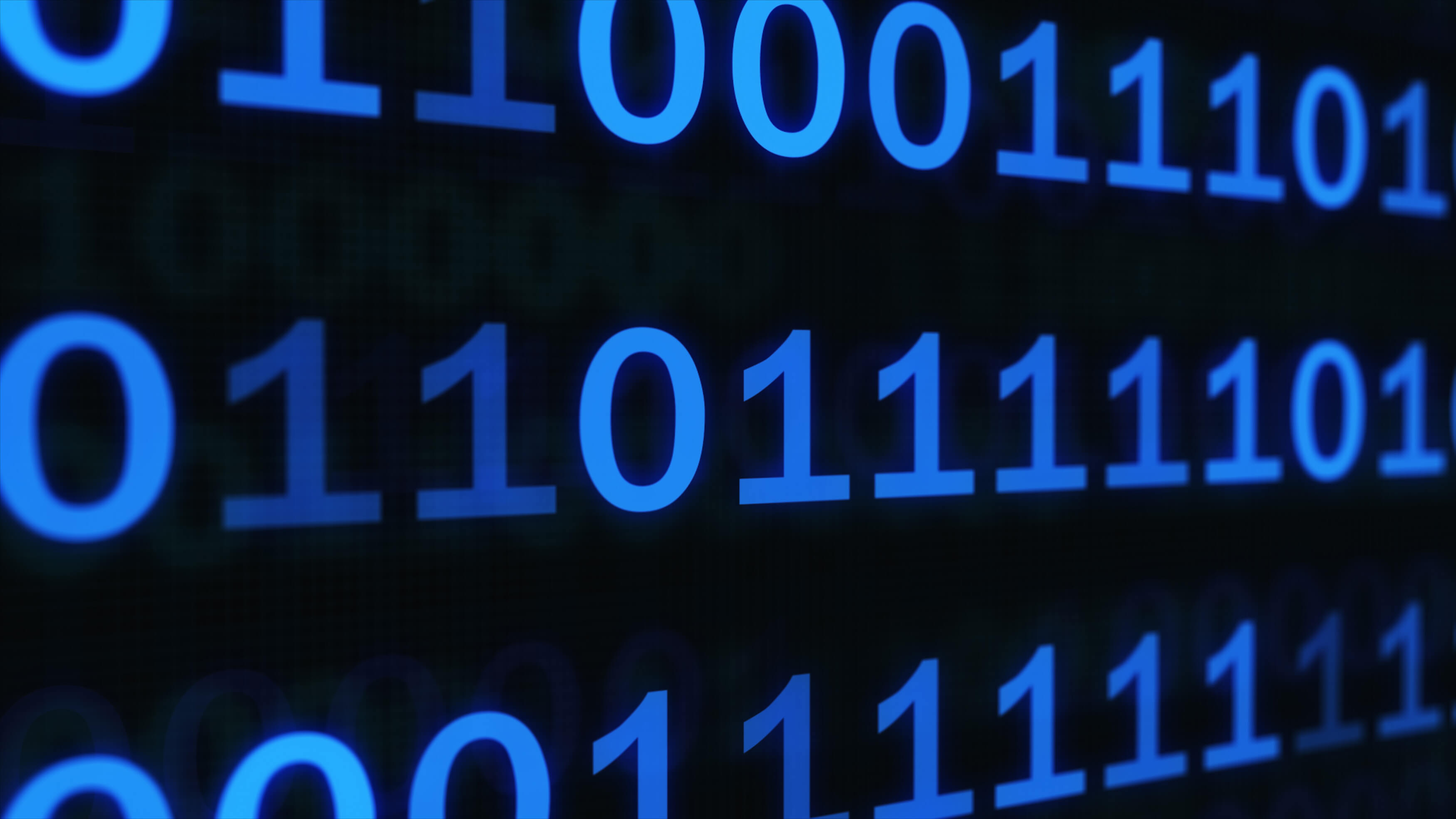 Blue binary numbers