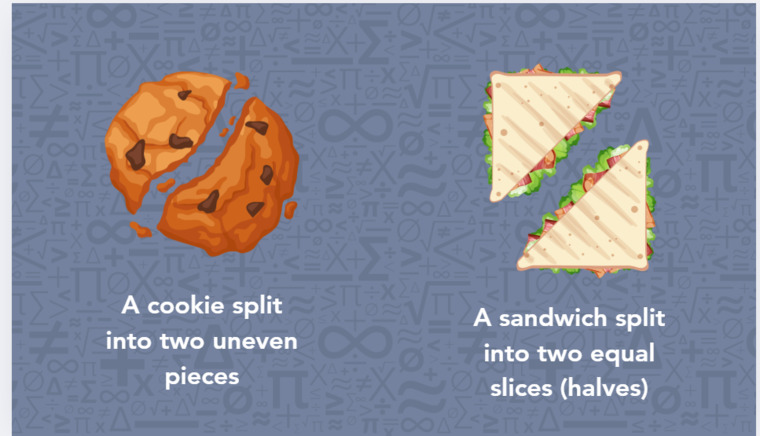 A sandwich cut in half, showcasing equal portions of filling and bread on a white plate.