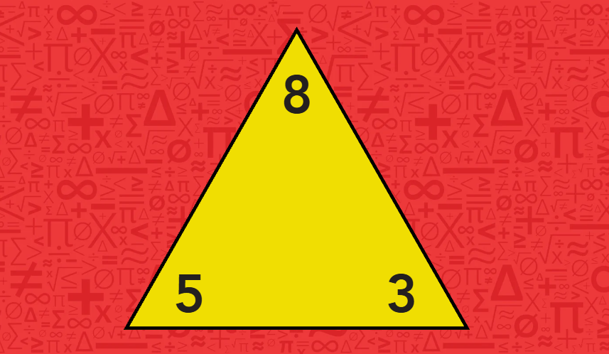 Fact family triangle 3, 5 and 8