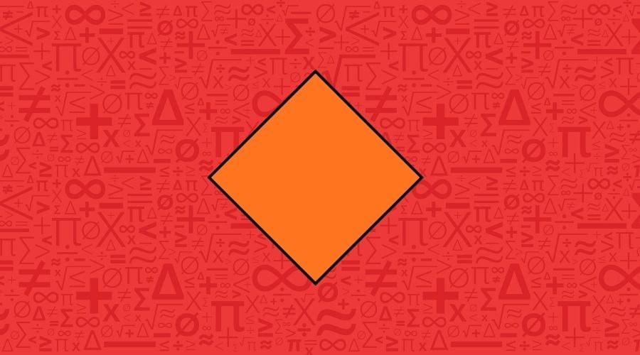 An orange rhombus