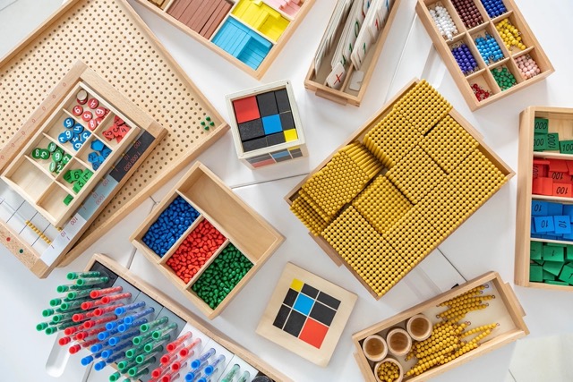 Colorful math supplies