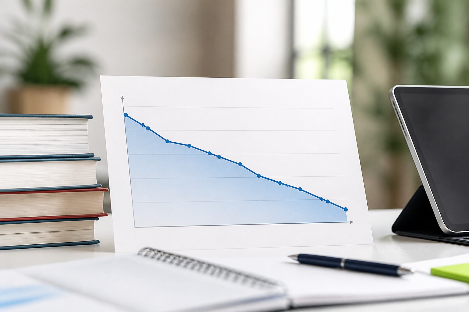 A graph showing a decline in student test scores over time, potentially correlated with technology adoption.
