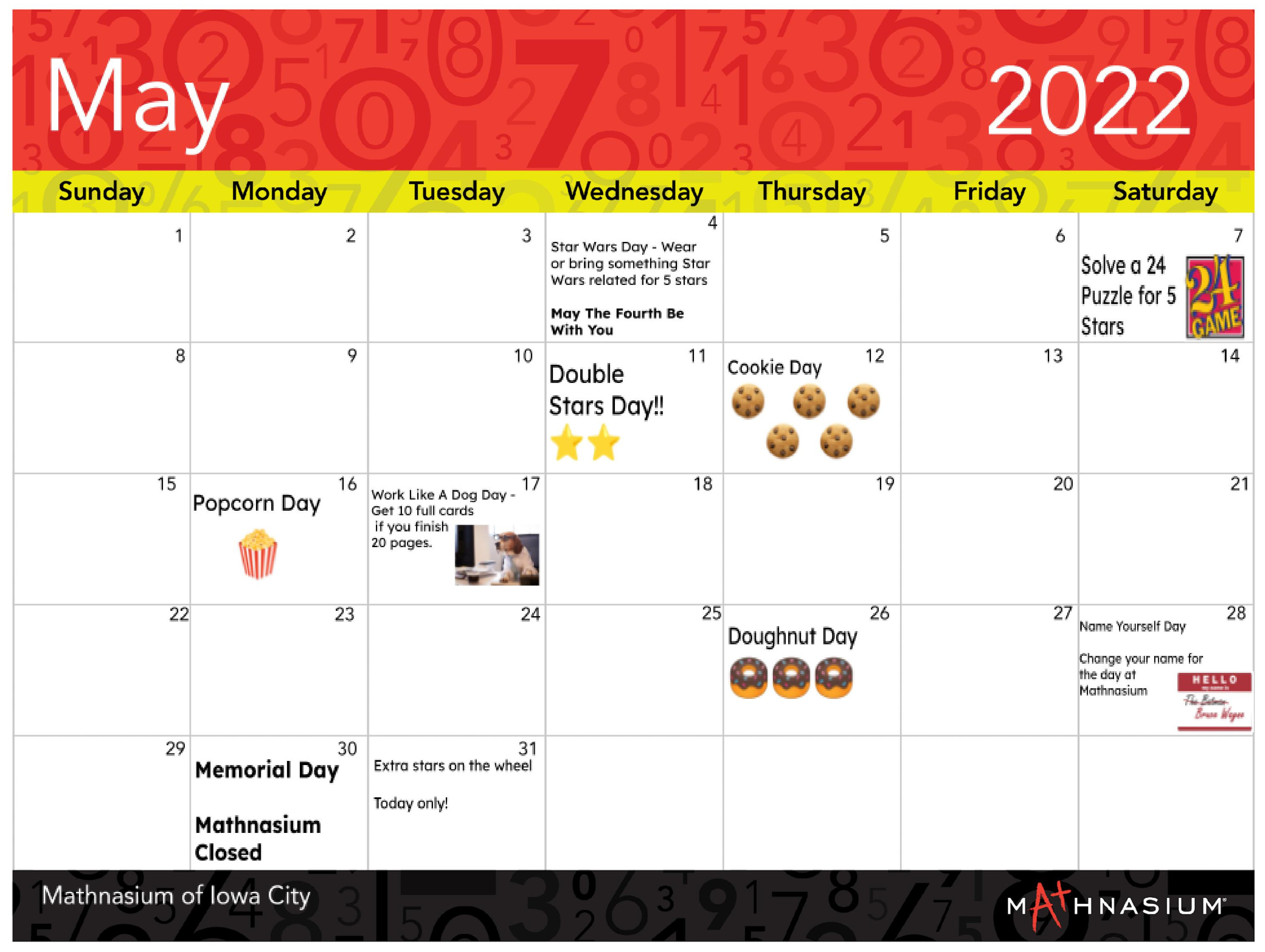 May Events Calendar
