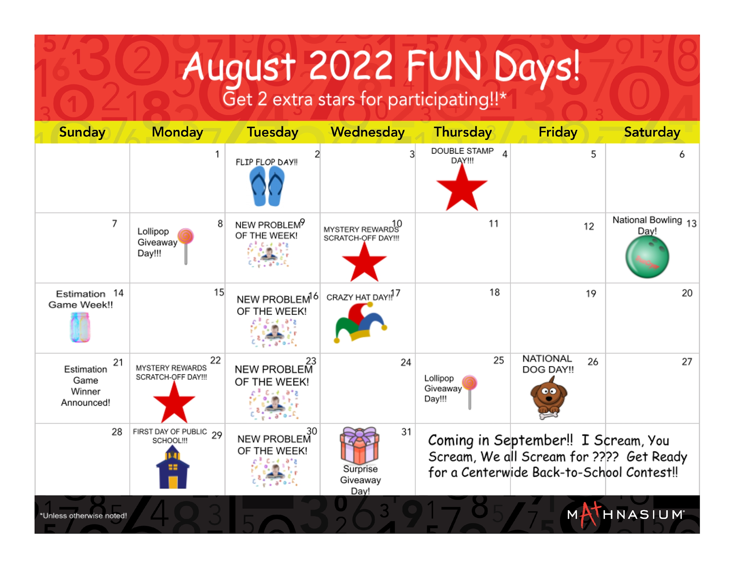 August FUN! Days are Here!!