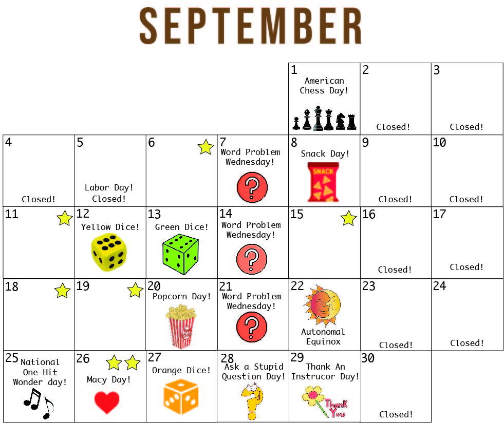 September Events and Fun!