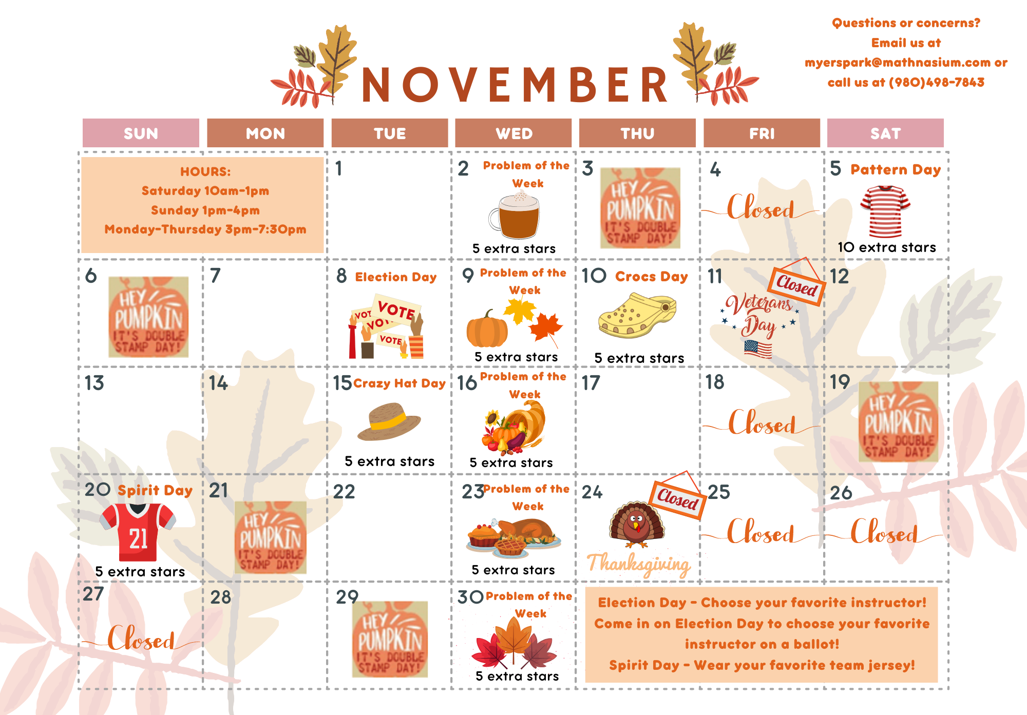 November Fun Calendar!