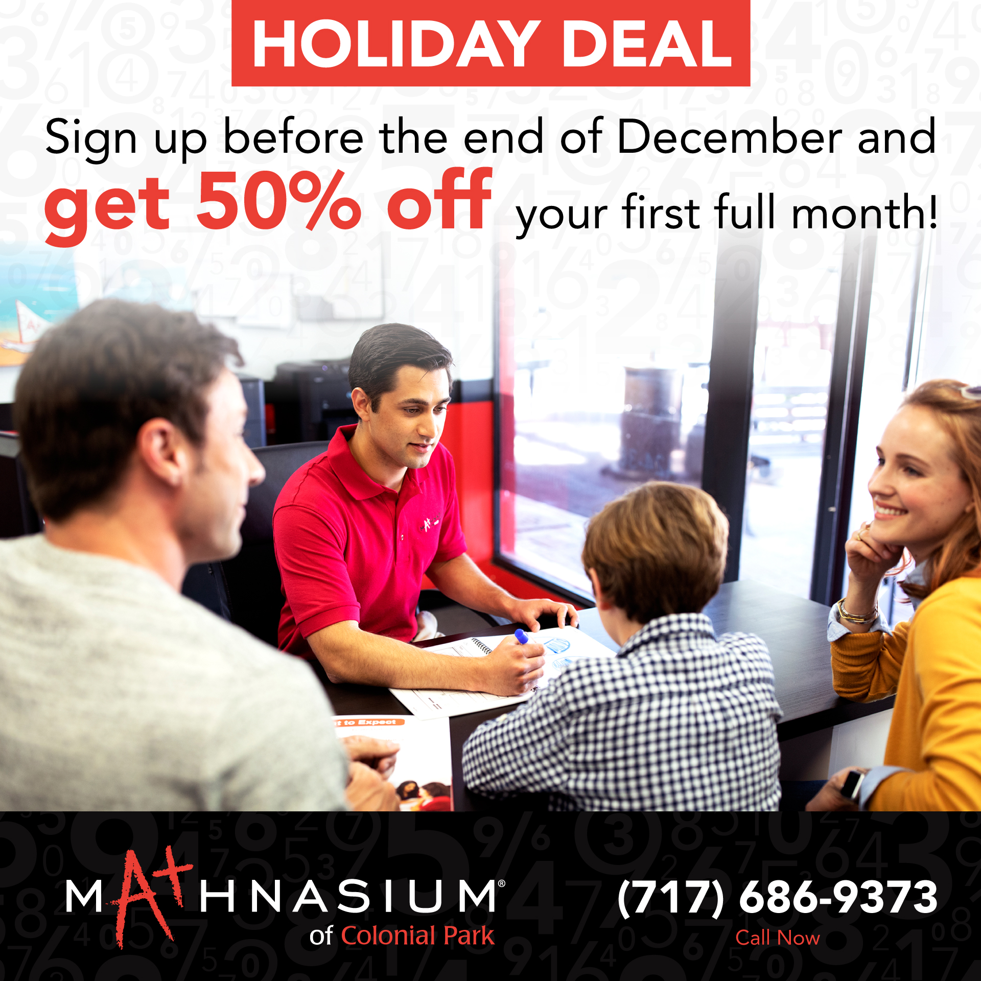 Holiday Deal - 50% off first month