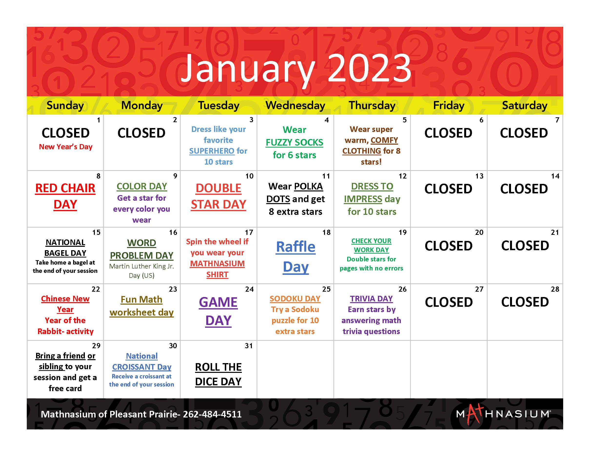 January 2023 Calendar