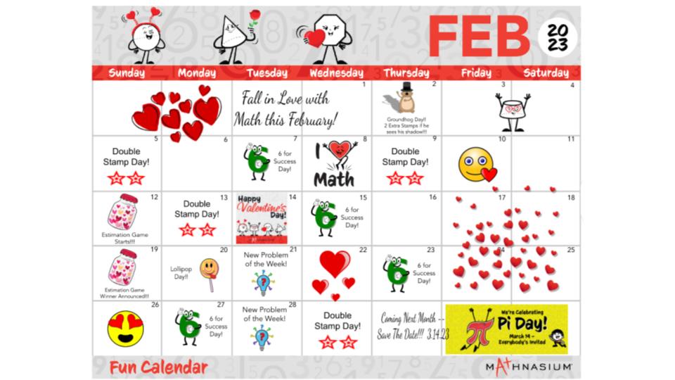 February FUN Days Calendar is there!!