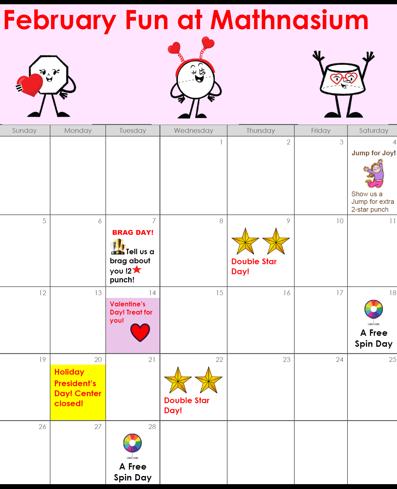 February Fun Calendar