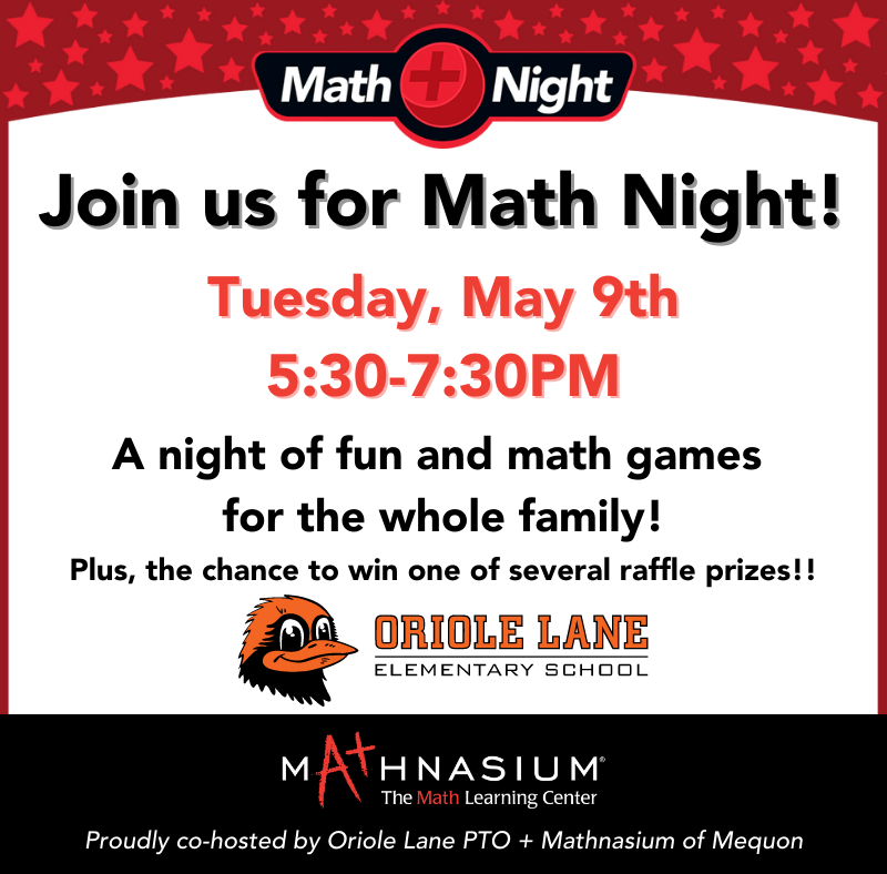 Oriole Lane Elementary Math Night