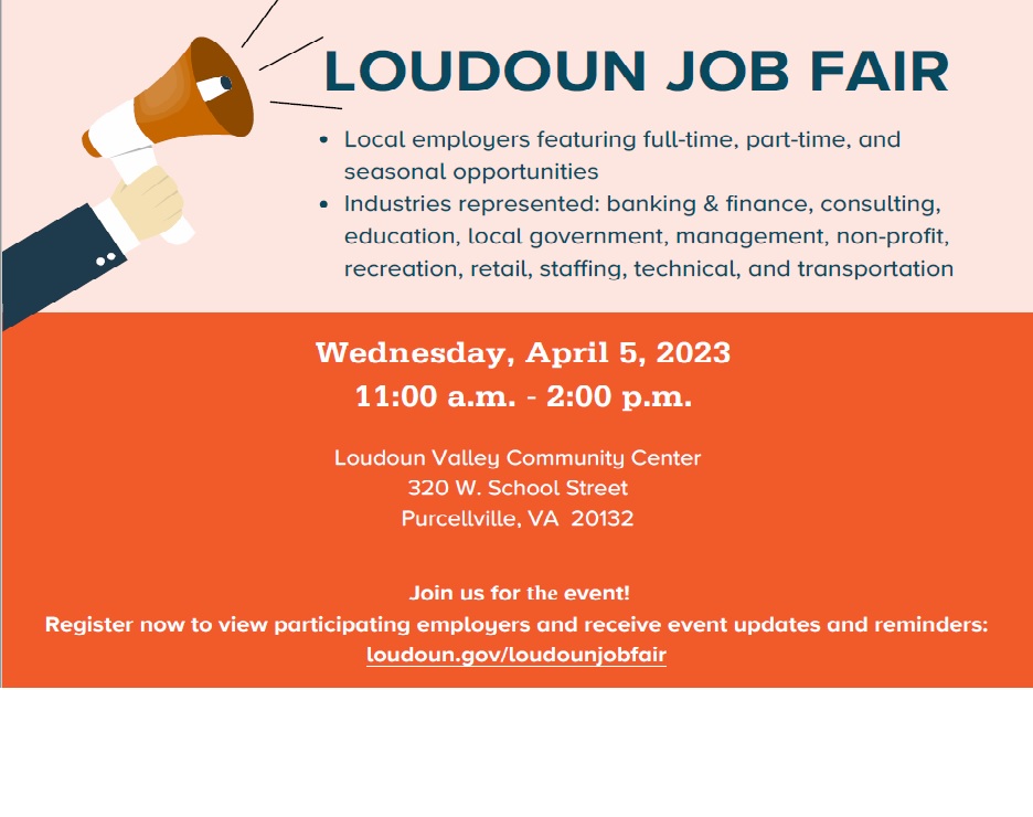 2023 Loudoun Job Fair - Wednesday, April 5, 11am - 2pm