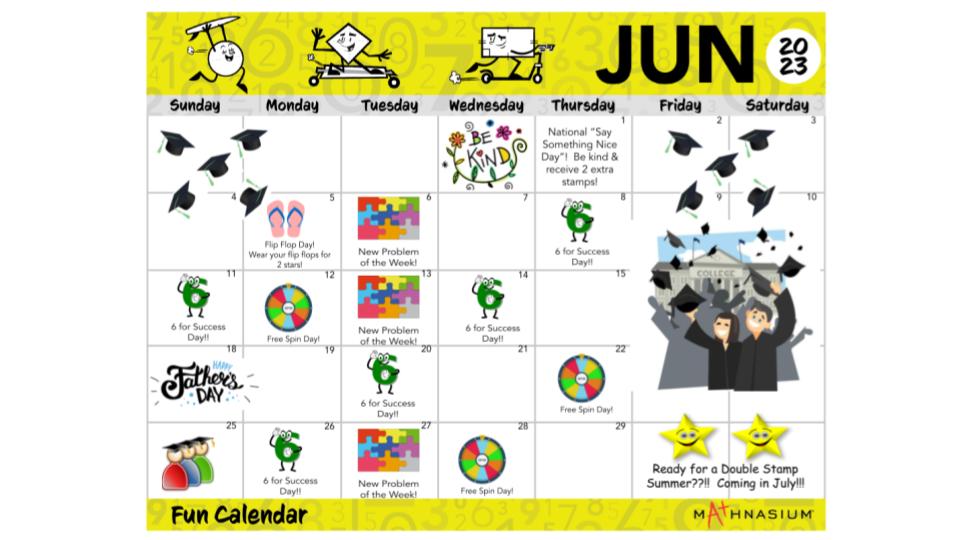 June FUN Days Calendar