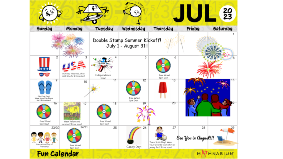 July 2023 FUN Days Calendar is a BLAST!