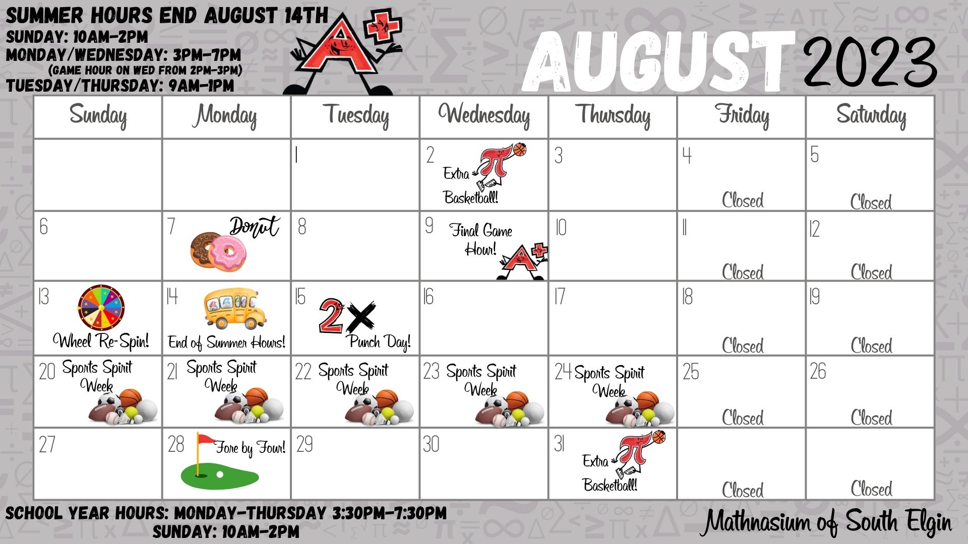 August Fun Calendar