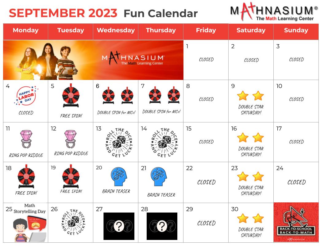 September 2023 Fun Calendar