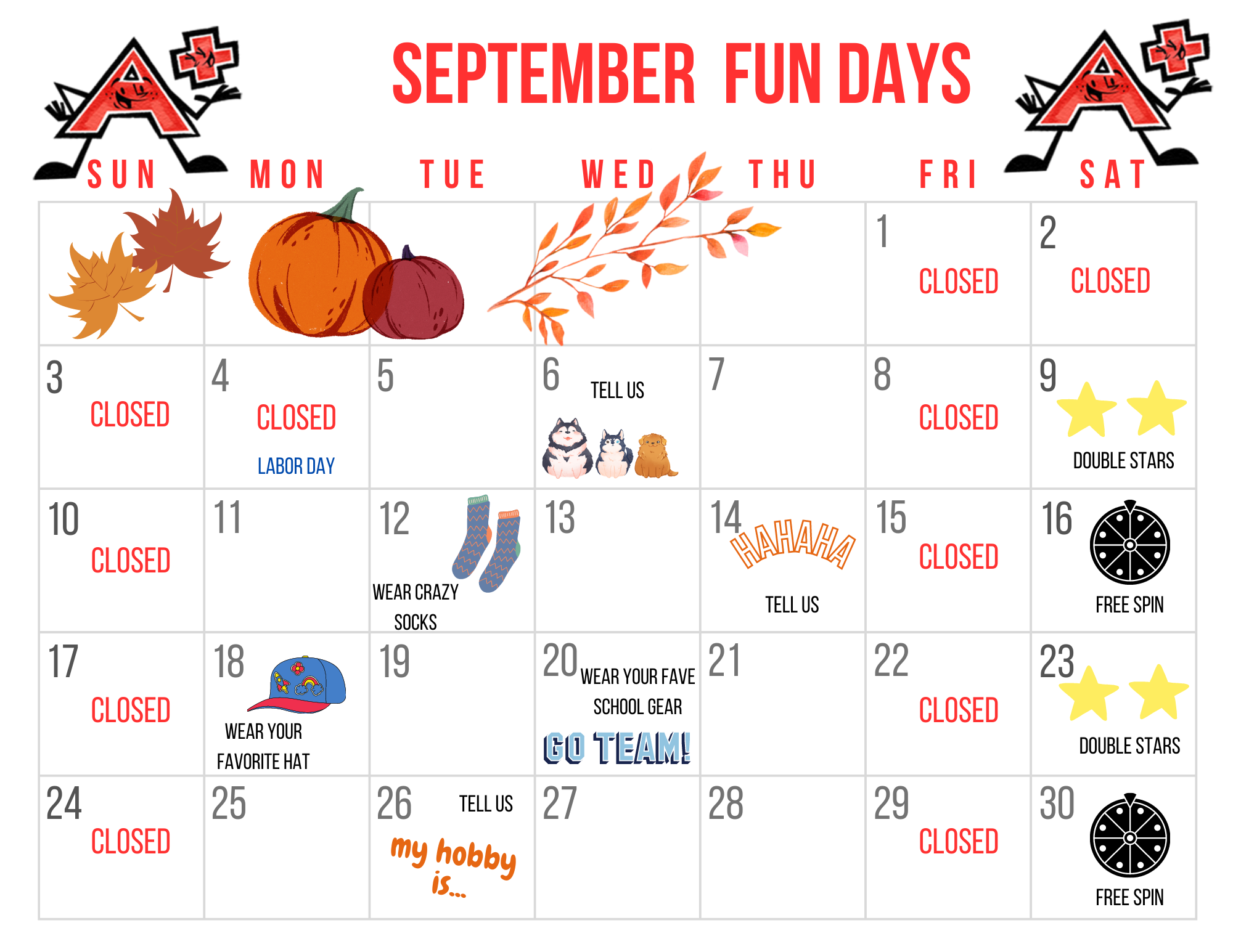 September 2023 Fun Days