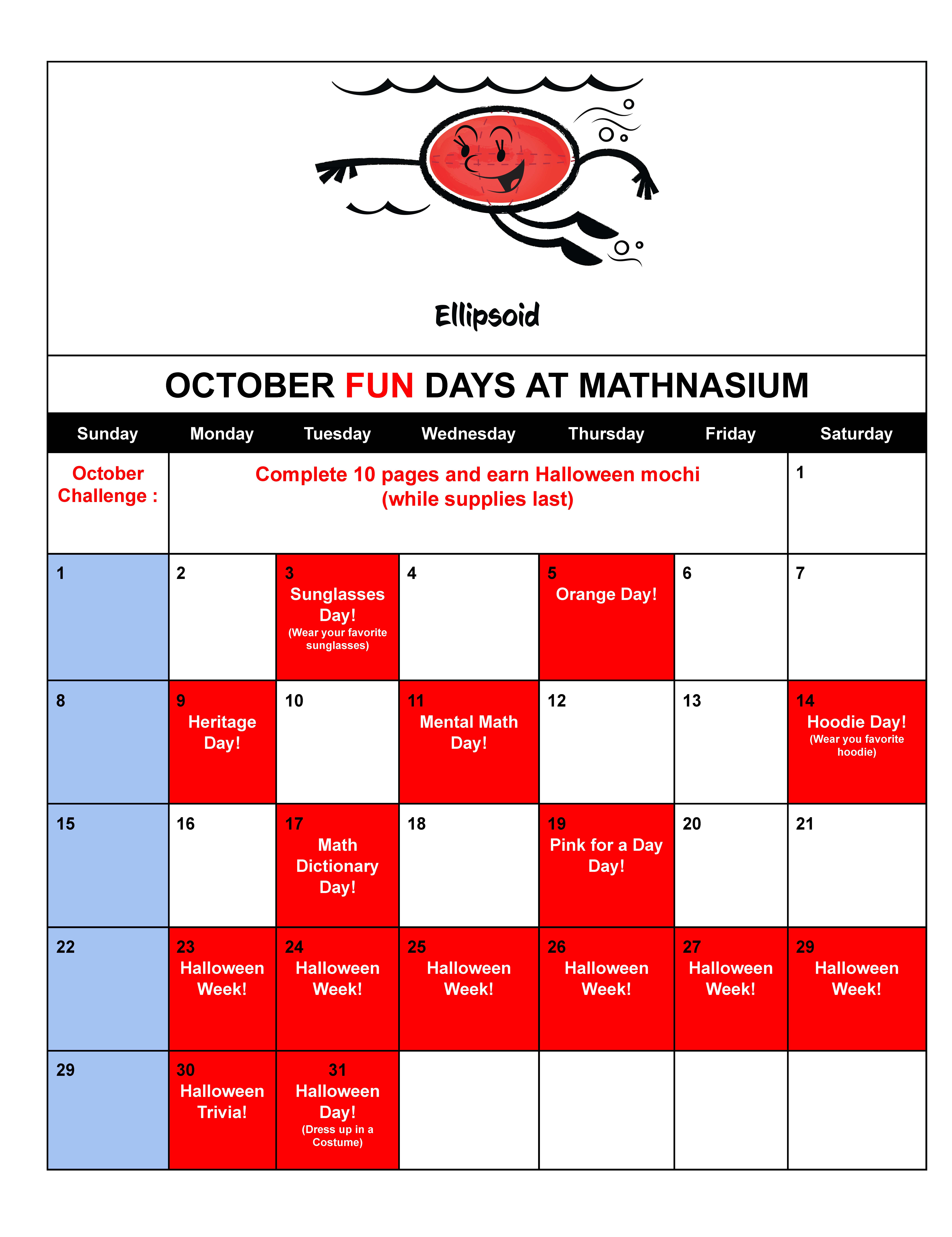 October 2023 Fun Calendar