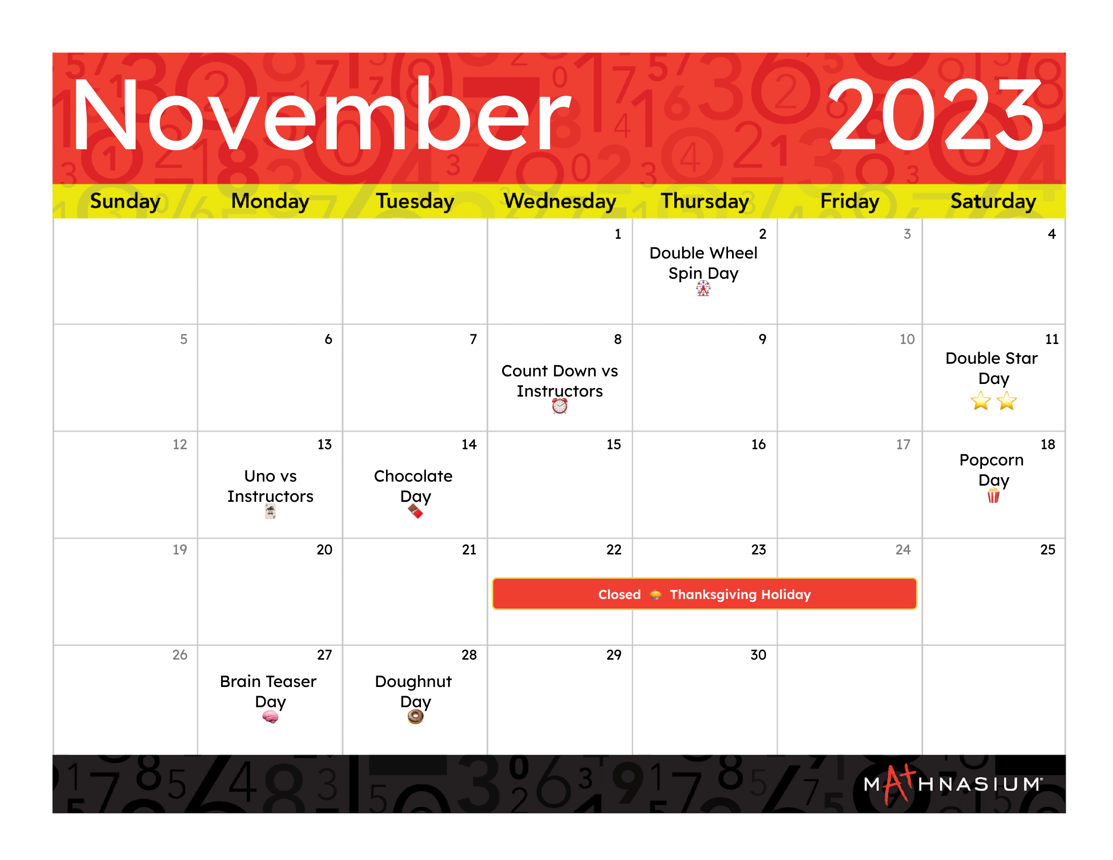 November Events Calendar