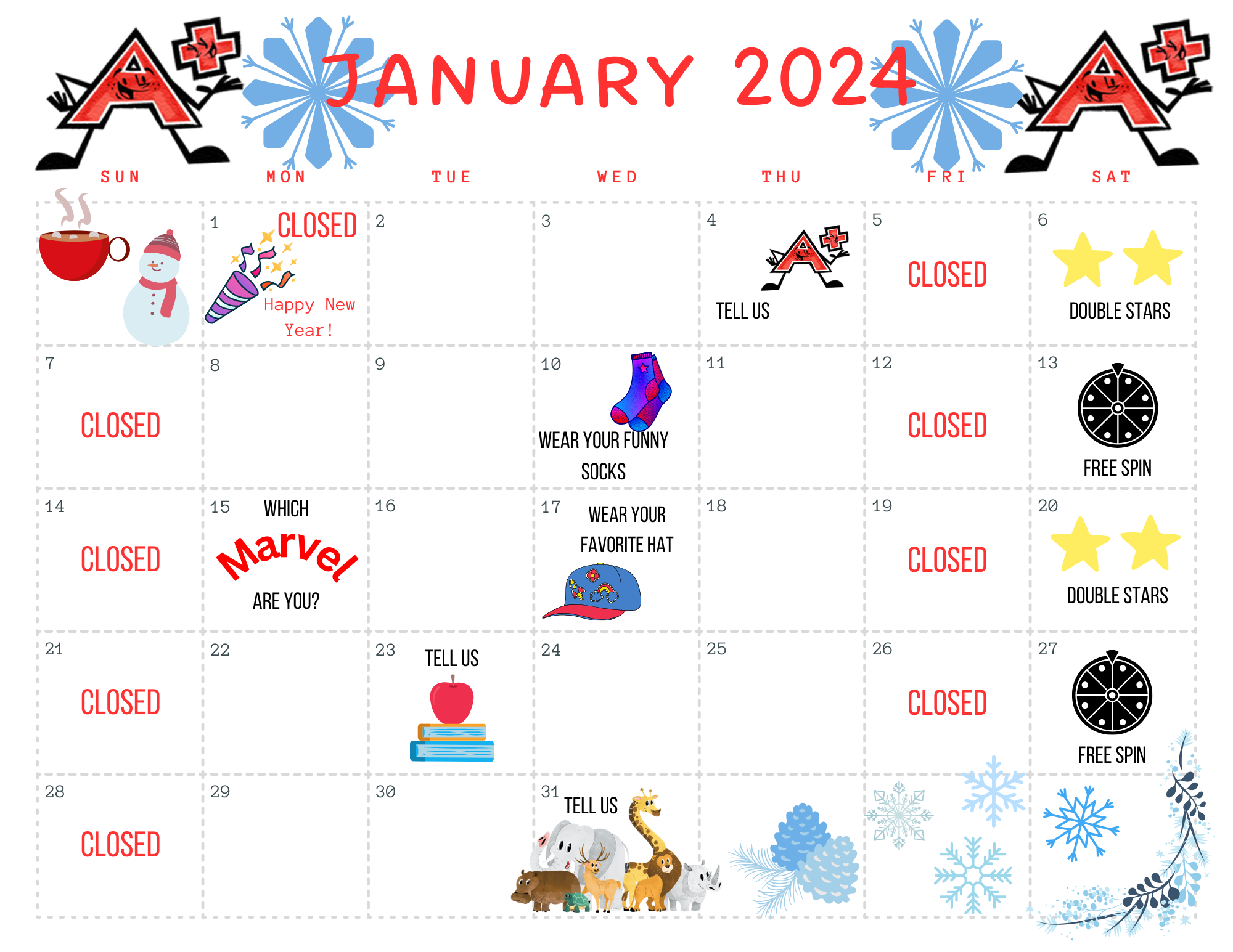 January 2024 Fun Days