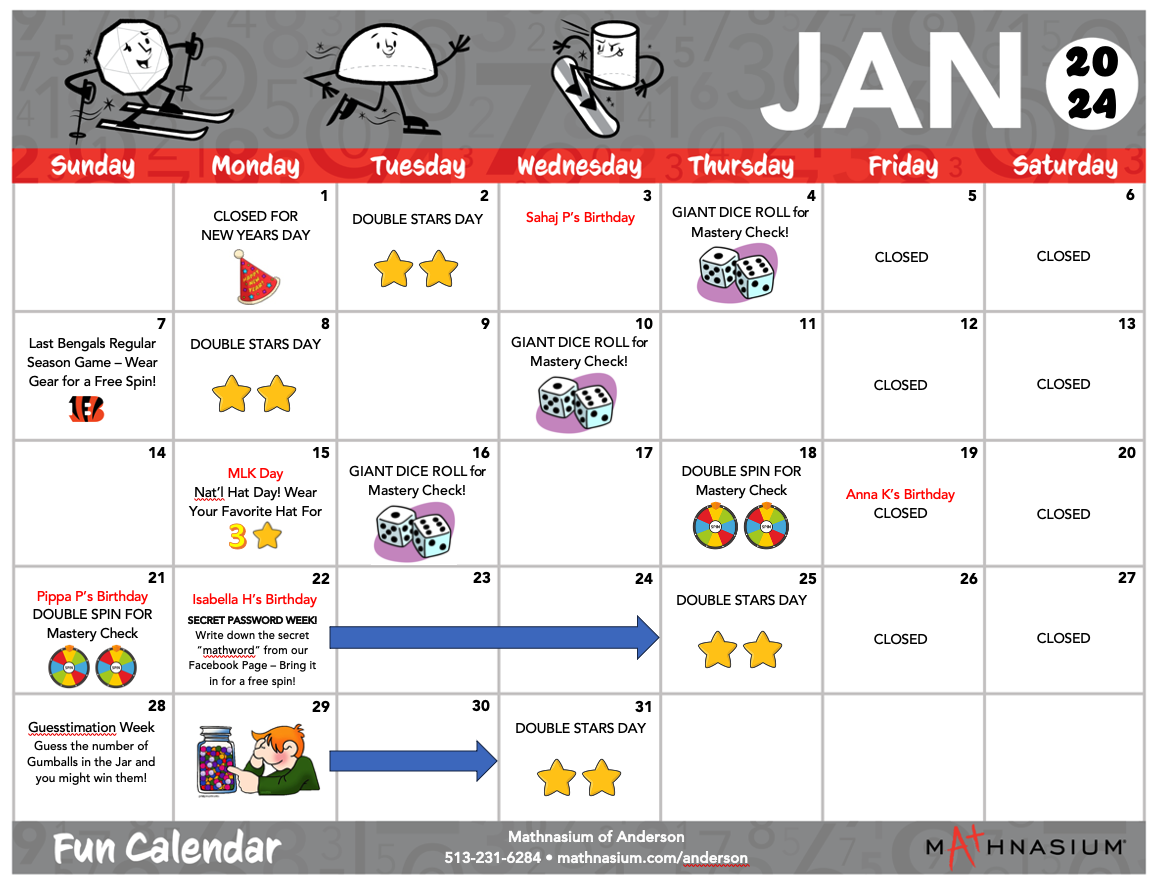 January 2024 Fun Calendar