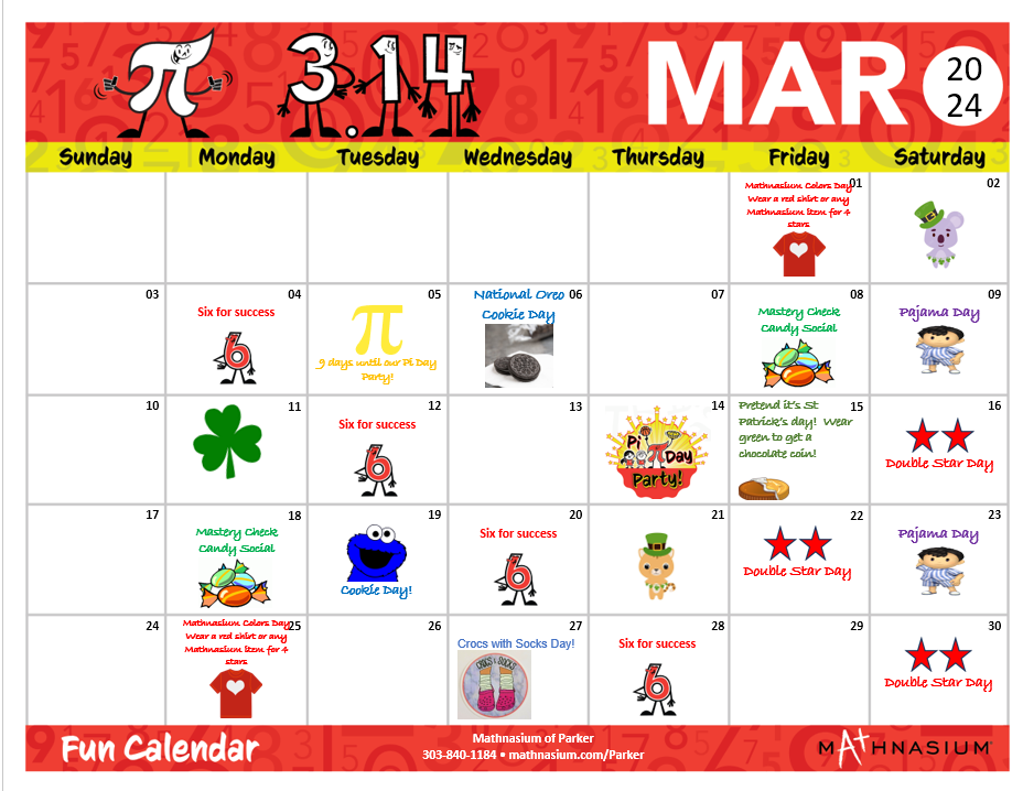 March Fun Days Calendar