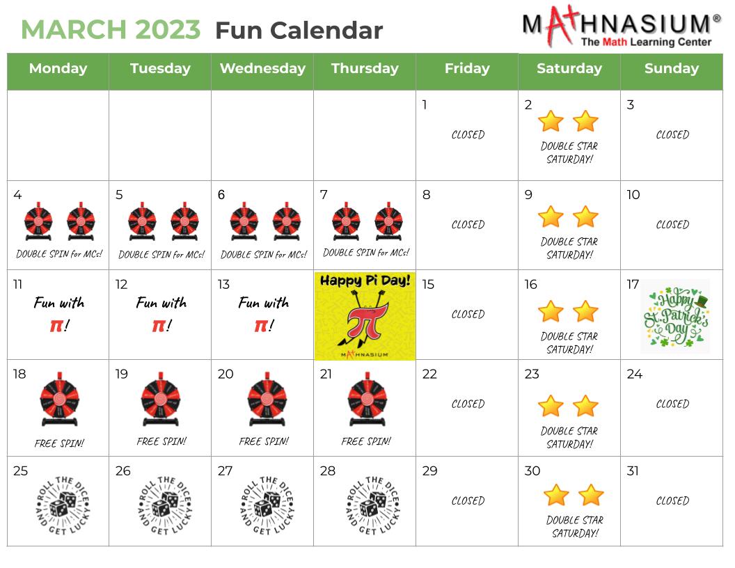 March 2024 Fun Calendar