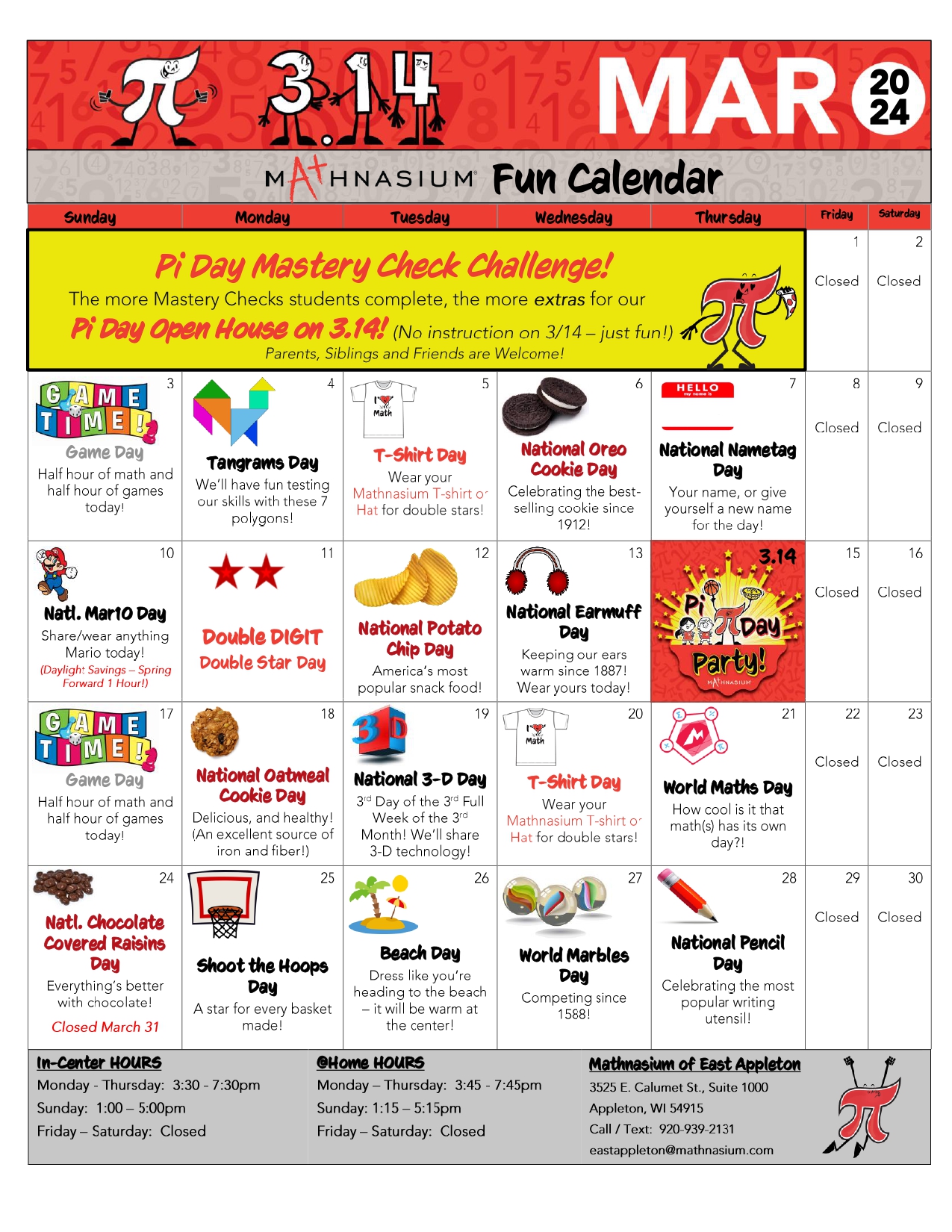 Community events with East Appleton - Mathnasium