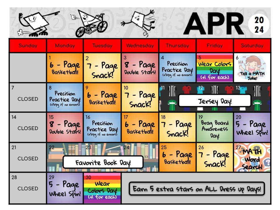 April Fun Calendar!