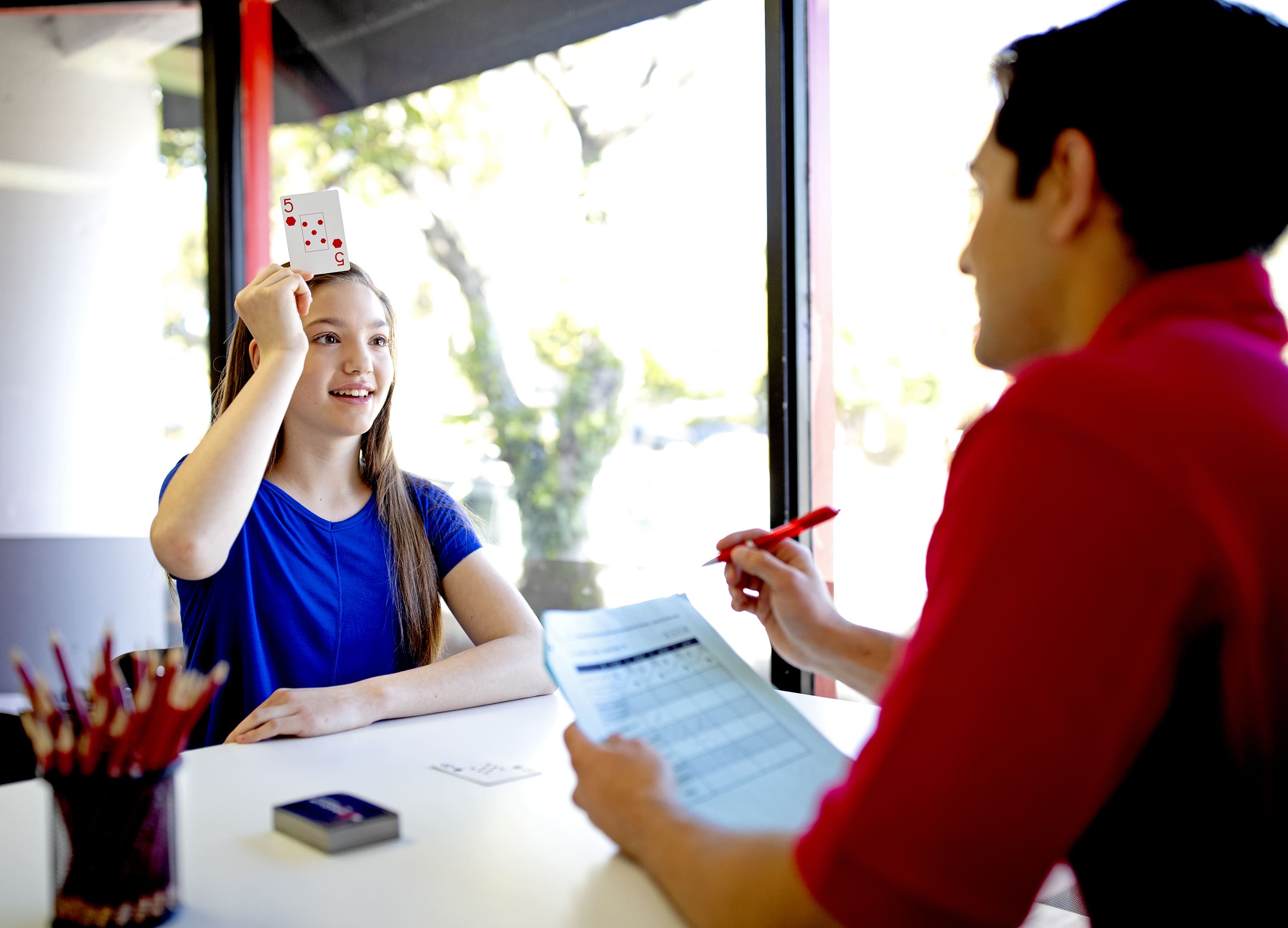 Math tutoring session at Mathnasium.