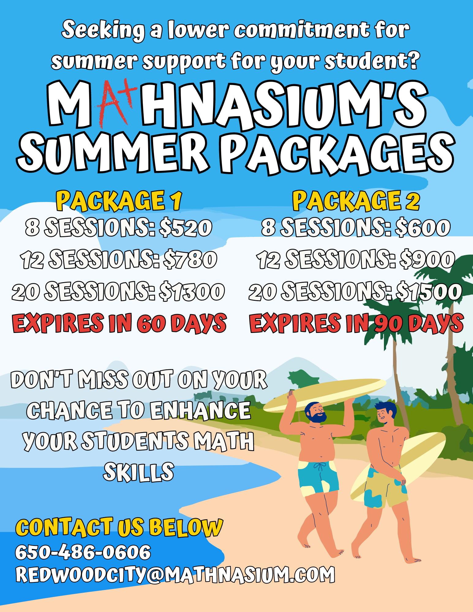 Summer trial packages