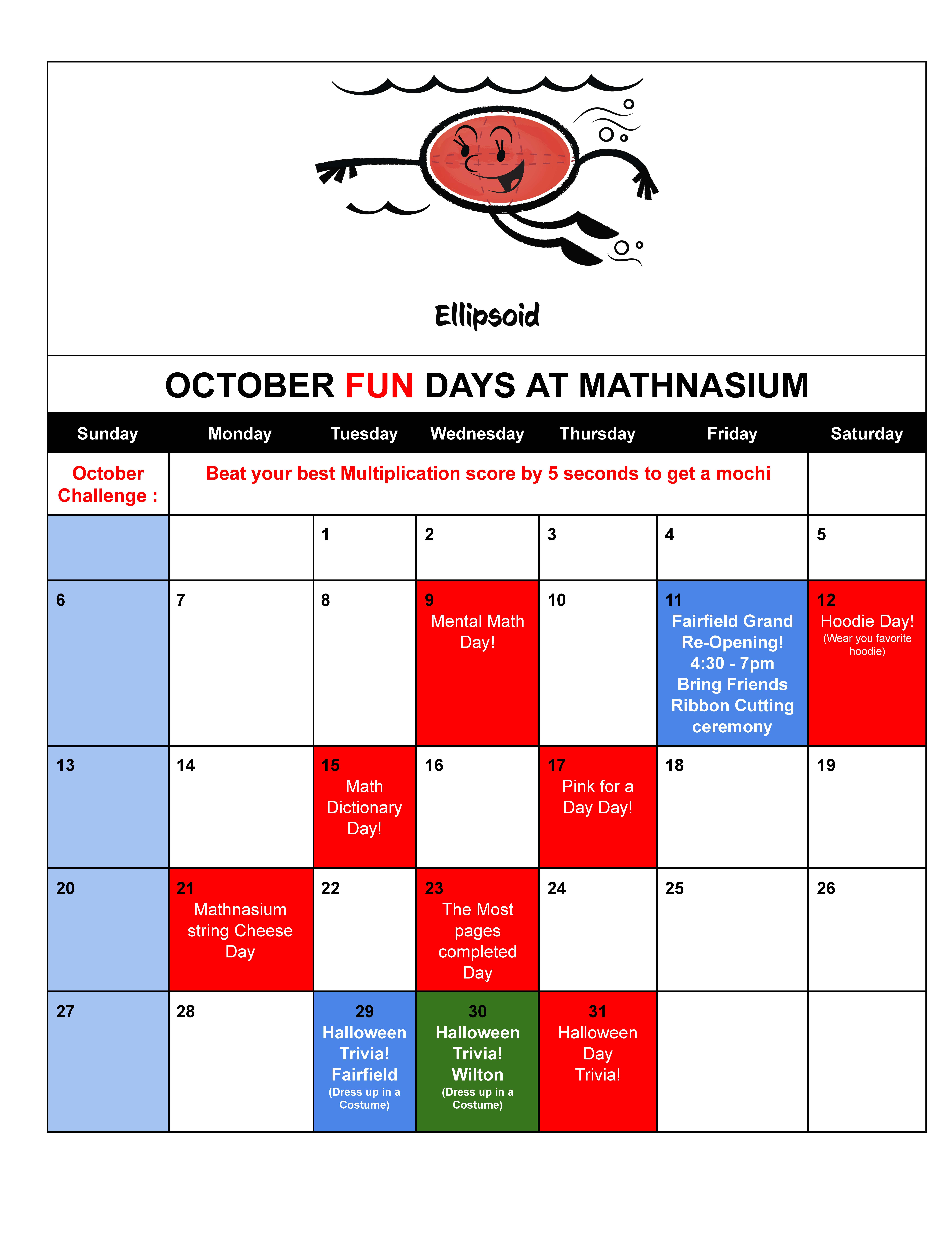 October 2024 Fun Calendar