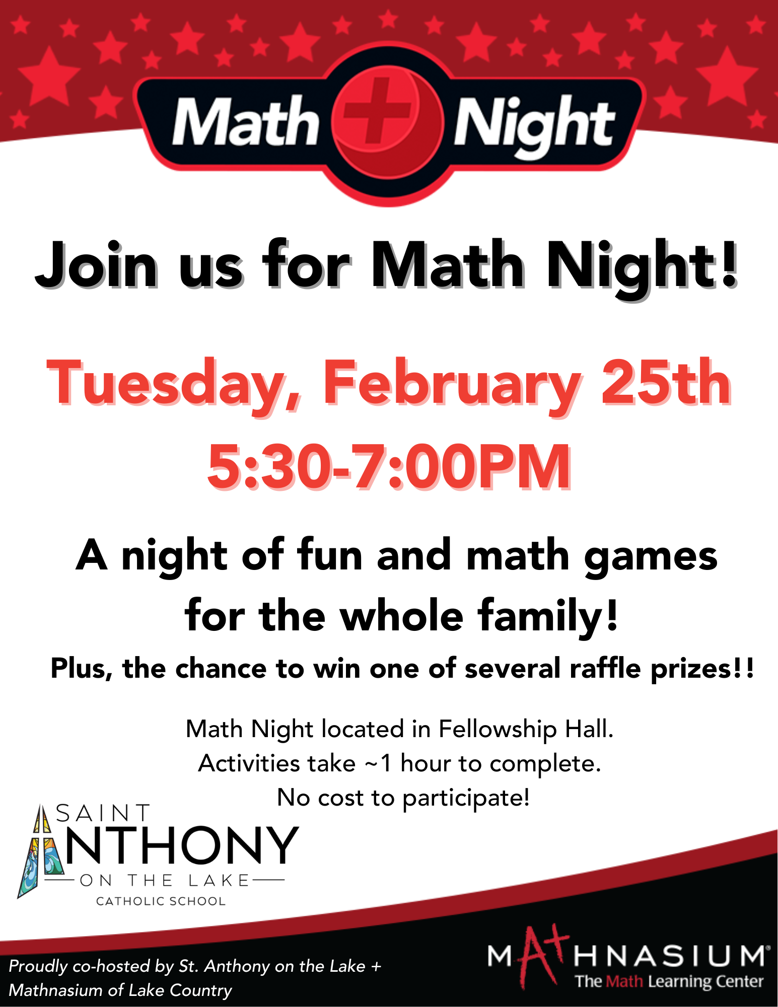 St. Anthony on the Lake Math Night