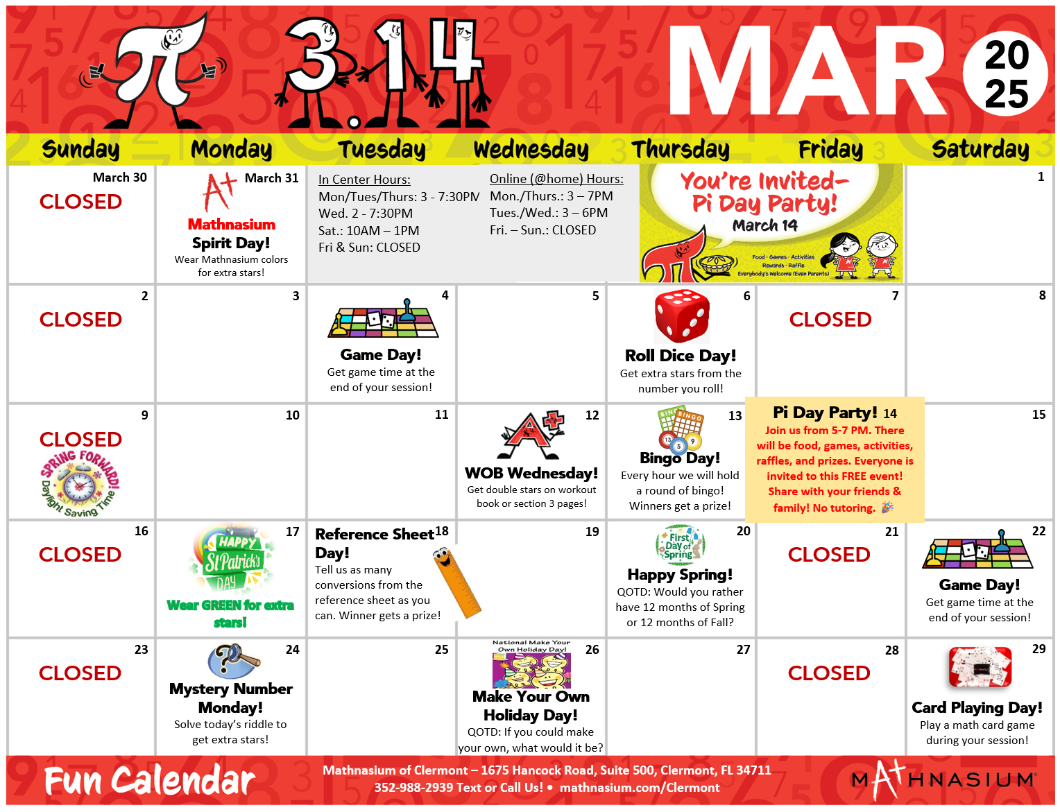 March Fun Calendar!
